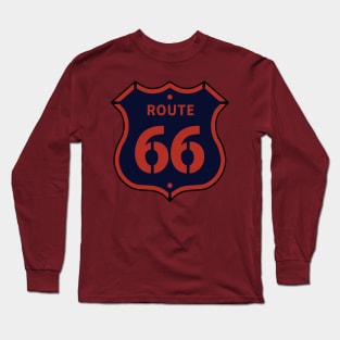 Route 66 logo design Long Sleeve T-Shirt